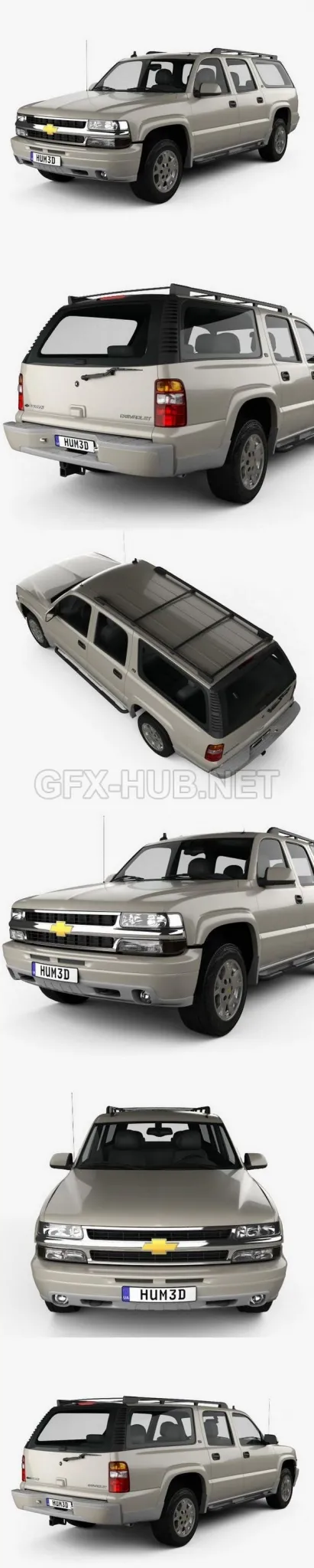 CAR – Chevrolet Suburban LT 2005  3D Model
