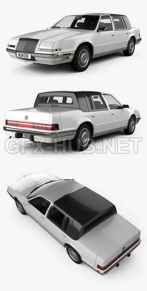 CAR – Chrysler Imperial 1989 HUM 3D car 3D Model
