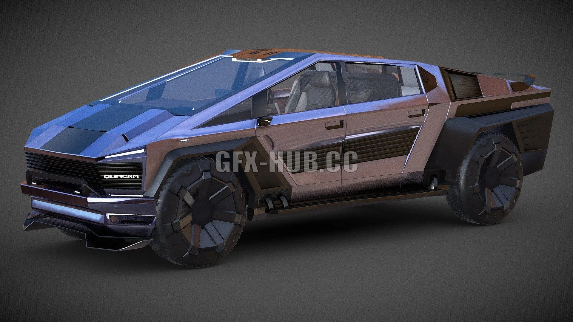 CAR – Cyberpunk 2077 – Quadra Cybertruck 3D Model