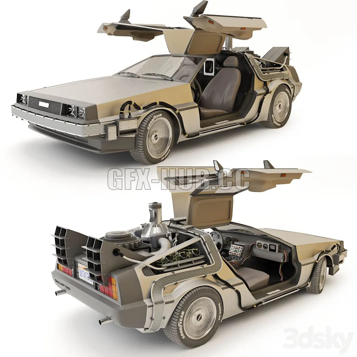CAR – DeLorean DMC-12  3D Model