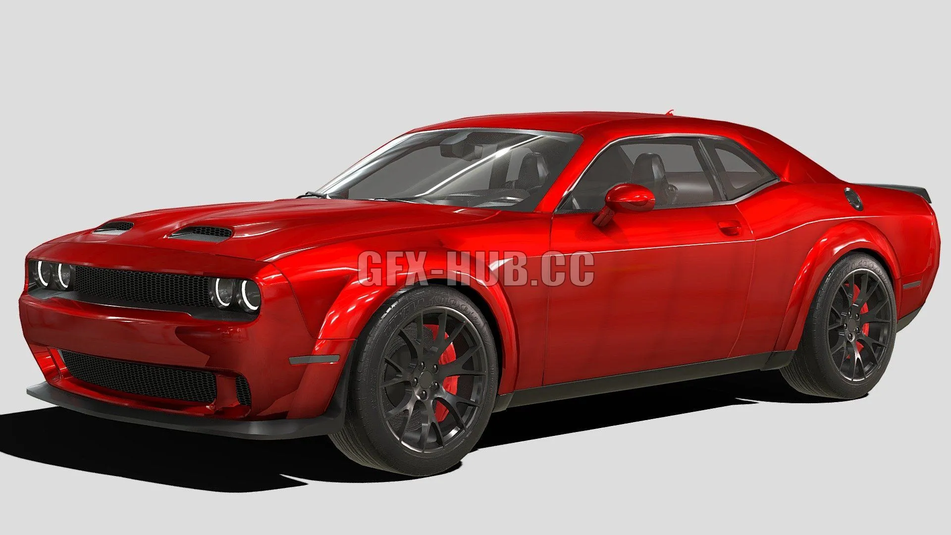 CAR – Dodge Challenger SRT Hellcat Widebody 2022 3D Model