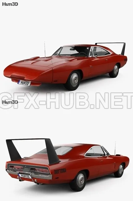 CAR – Dodge Charger Daytona Hemi 1969  3D Model