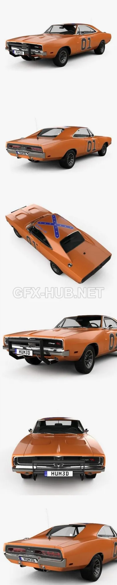 CAR – Dodge Charger General Lee 1969  3D Model