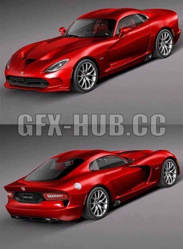 CAR – Dodge Viper GTS 2013 3D Model