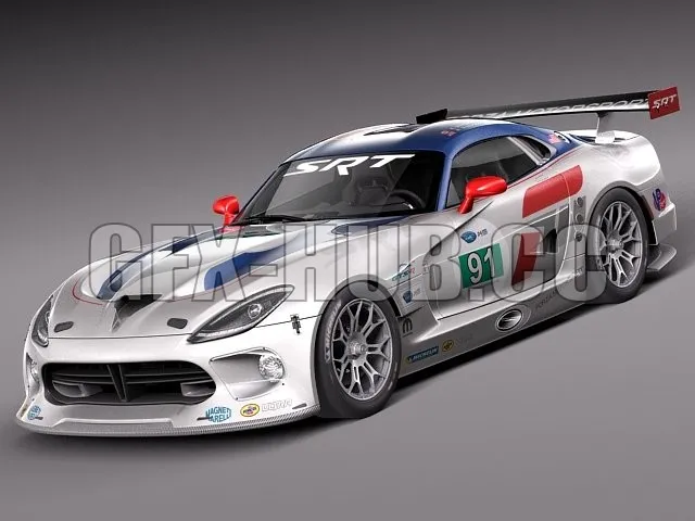 CAR – Dodge Viper GTS-R 2013 Race car 3D Model