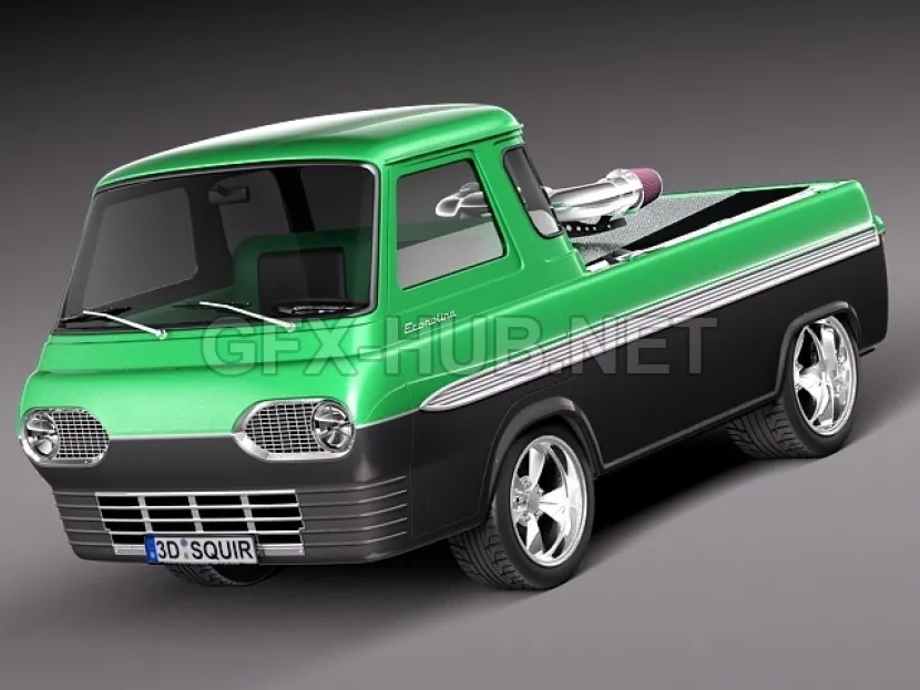 CAR – E100 Econoline pickup 1961-1967 3D Model