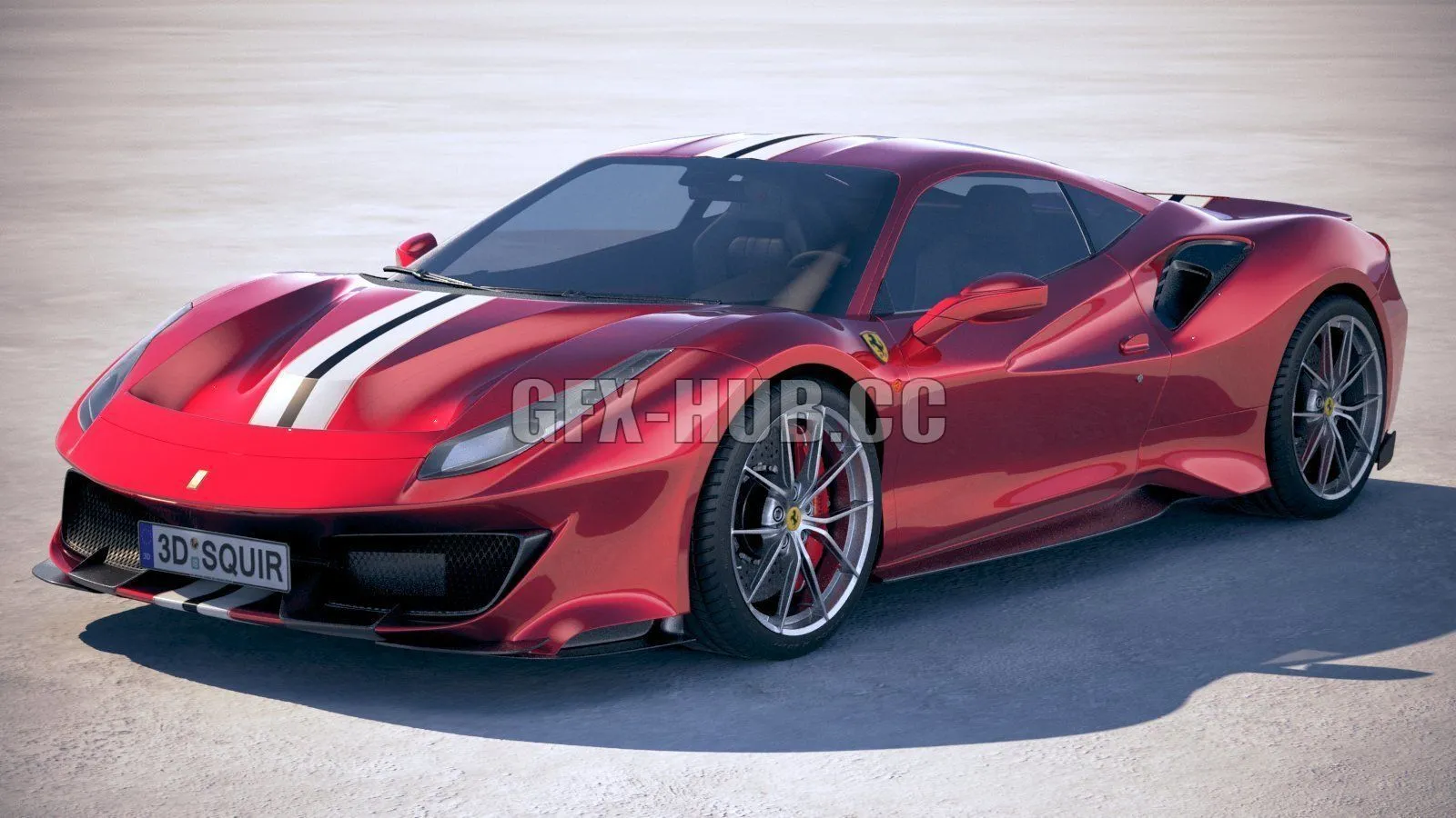 CAR – Ferrari 488 Pista 2019 3D Model