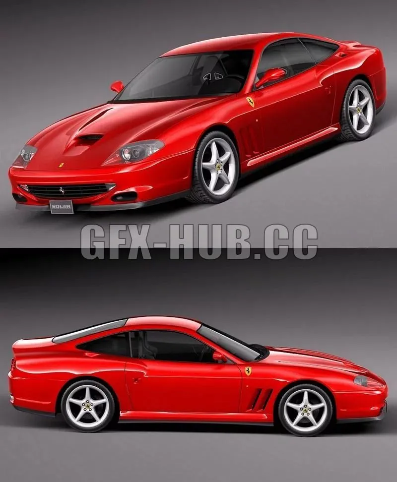 CAR – Ferrari 550 Maranello 1996-2002 3D Model