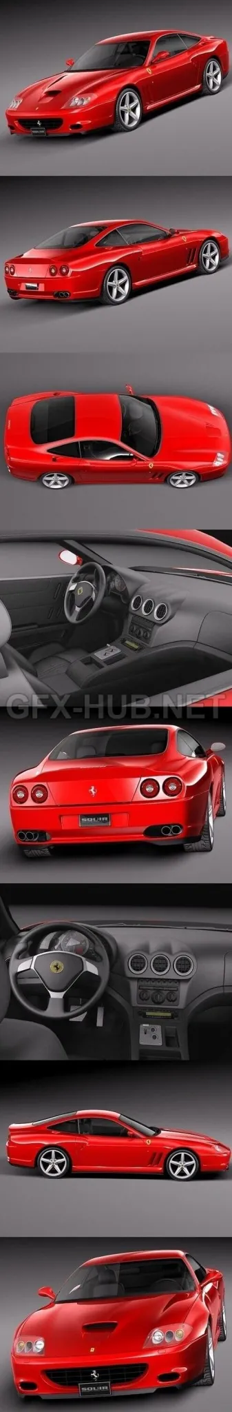 CAR – Ferrari 575M Maranello 2002-2006  3D Model