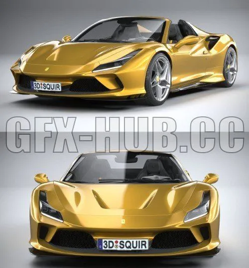 CAR – Ferrari F8 Spider 2020 3D Model
