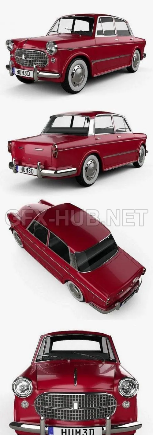 CAR – Fiat 1200 Granluce 1957 3D Model