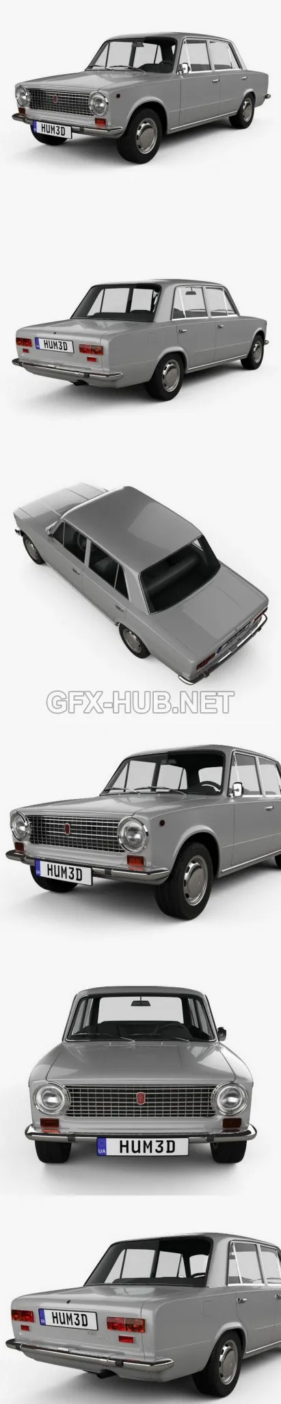 CAR – Fiat 124 1966  3D Model