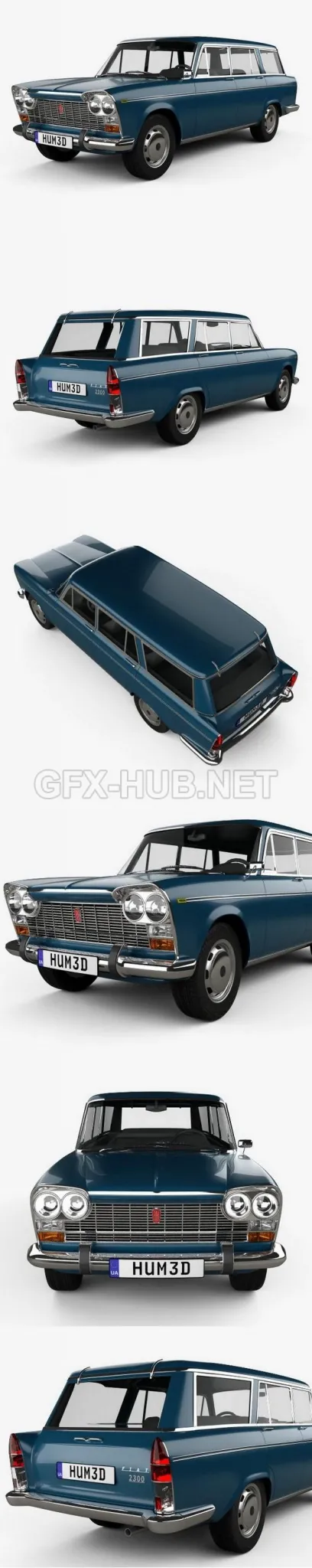 CAR – Fiat 2300 Familiare 1963  3D Model