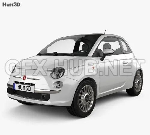 CAR – Fiat 500 2010  3D Model