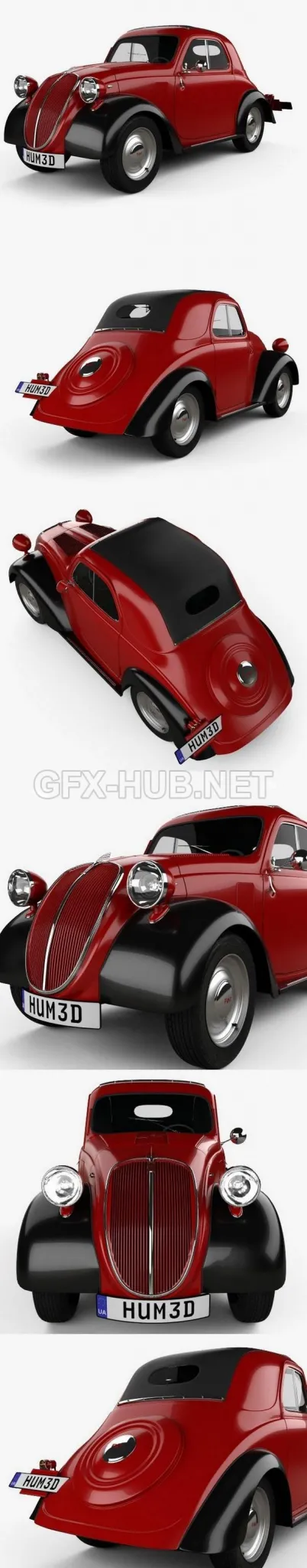 CAR – Fiat 500 Topolino 1936  3D Model