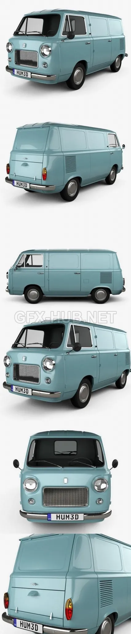 CAR – Fiat 600 T 1967  3D Model
