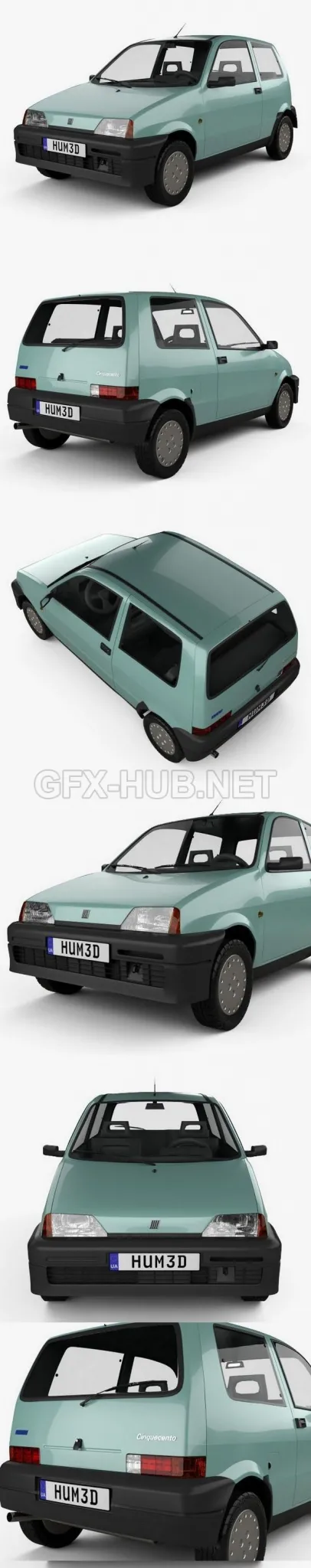 CAR – Fiat Cinquecento 1991  3D Model