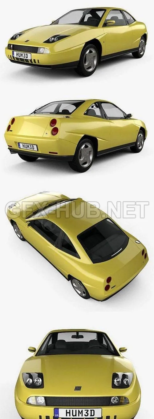 CAR – Fiat Coupe Pininfarina 1998 3D Model
