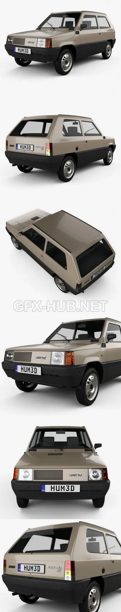 CAR – Fiat Panda 30 1980  3D Model