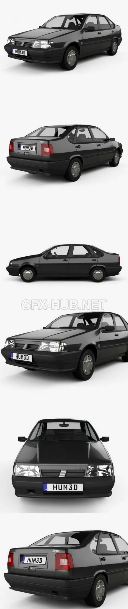 CAR – Fiat Tempra 1990  3D Model