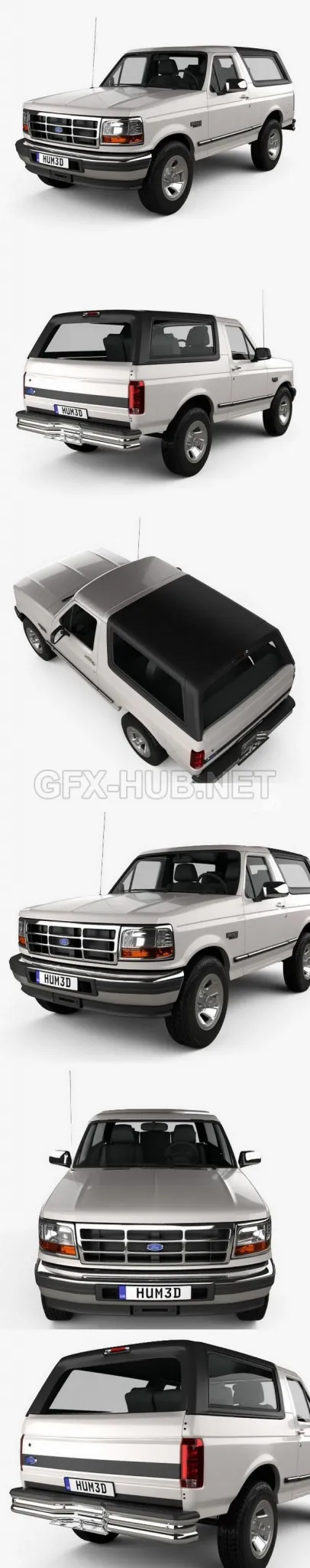 CAR – Ford Bronco 1992  3D Model