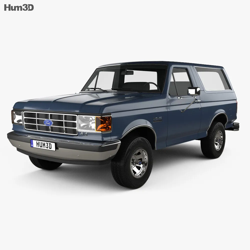 CAR – Ford Bronco Mk4 1989 3D Model