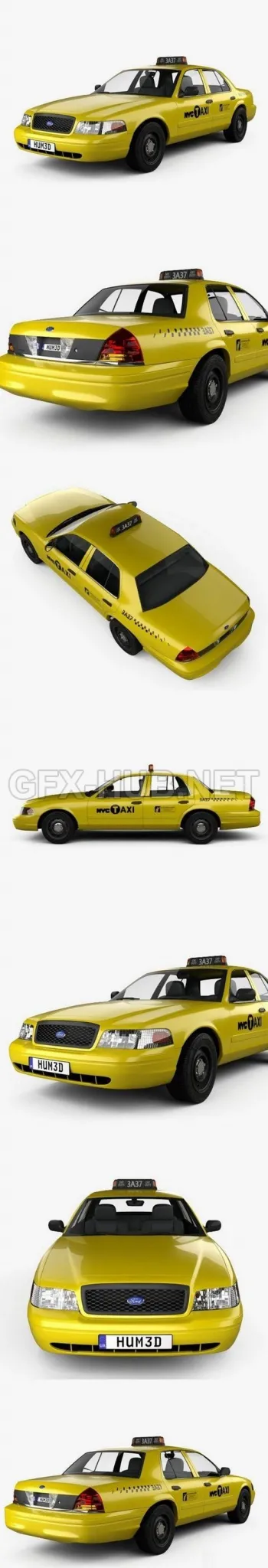 CAR – Ford Crown Victoria New York Taxi 2005  3D Model