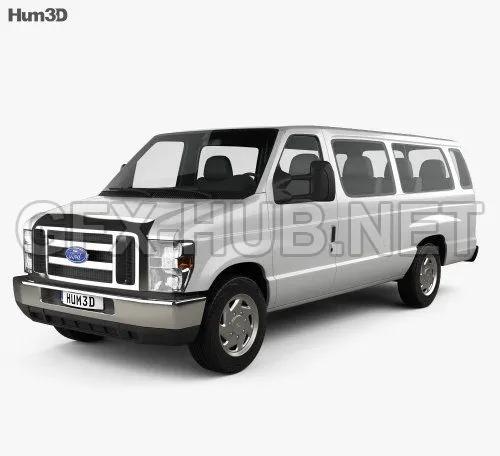 CAR – Ford E-Series Passenger Van 2011  3D Model