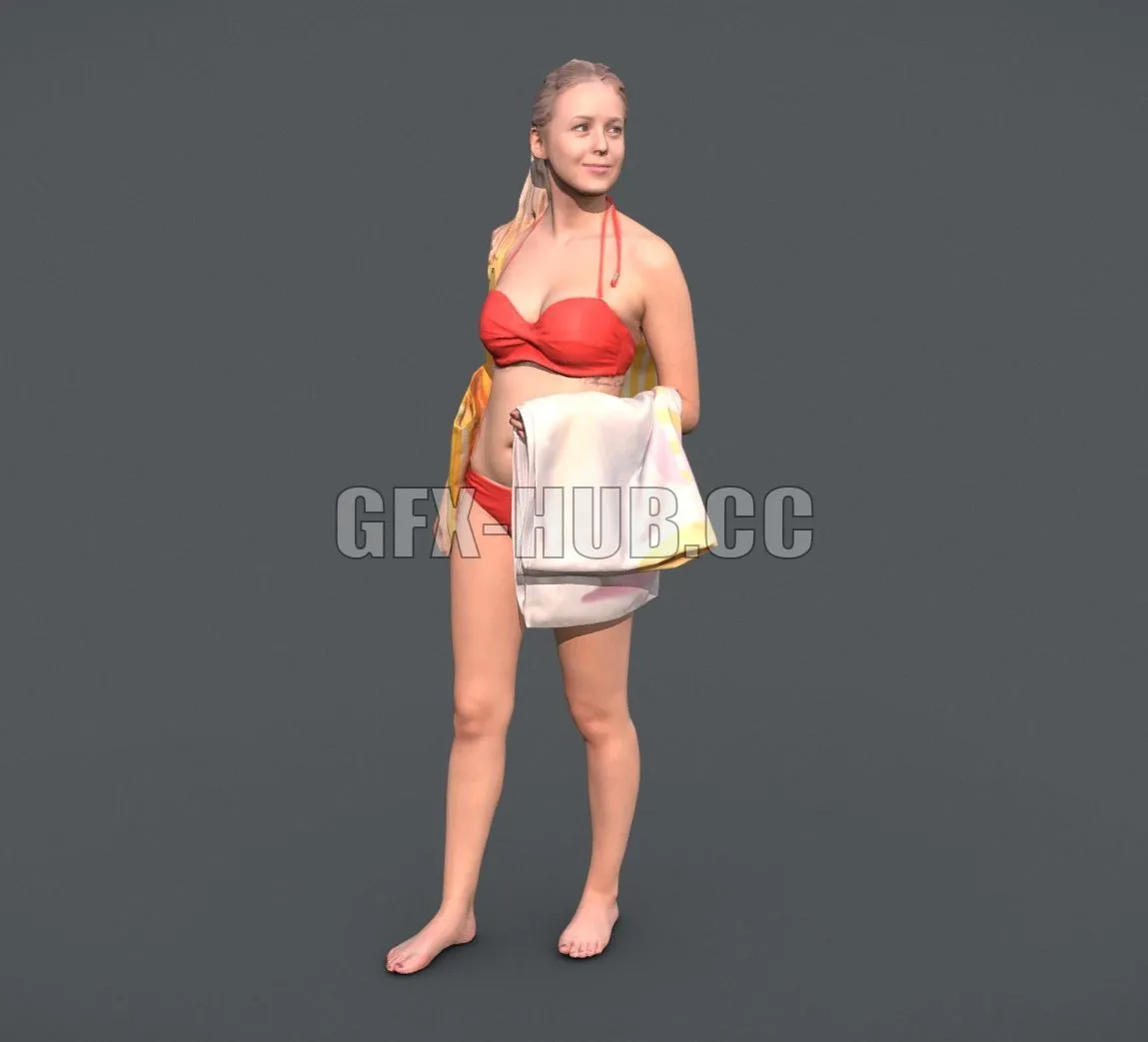 PBR Game 3D Model – Elena 10455 – Bikini