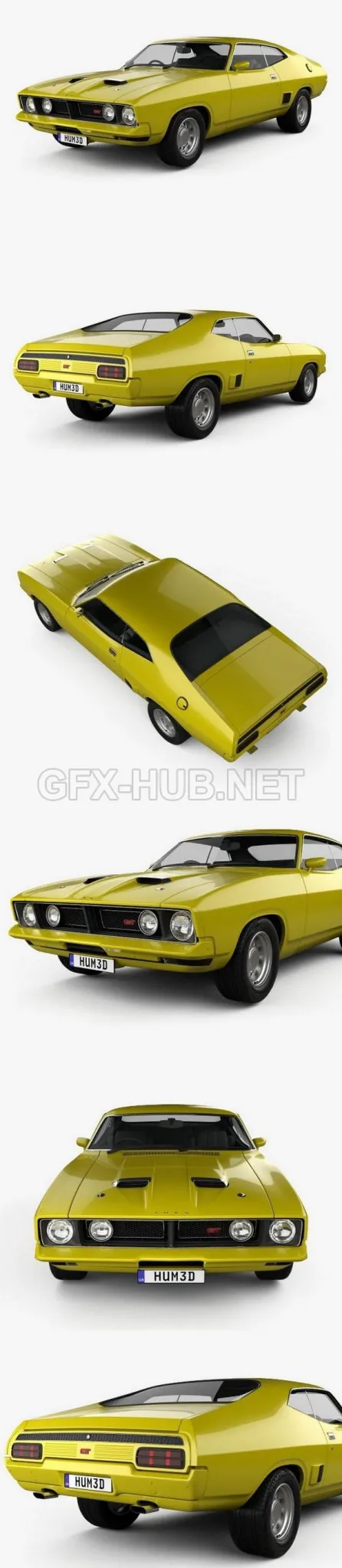 CAR – Ford Falcon GT Coupe 1973  3D Model