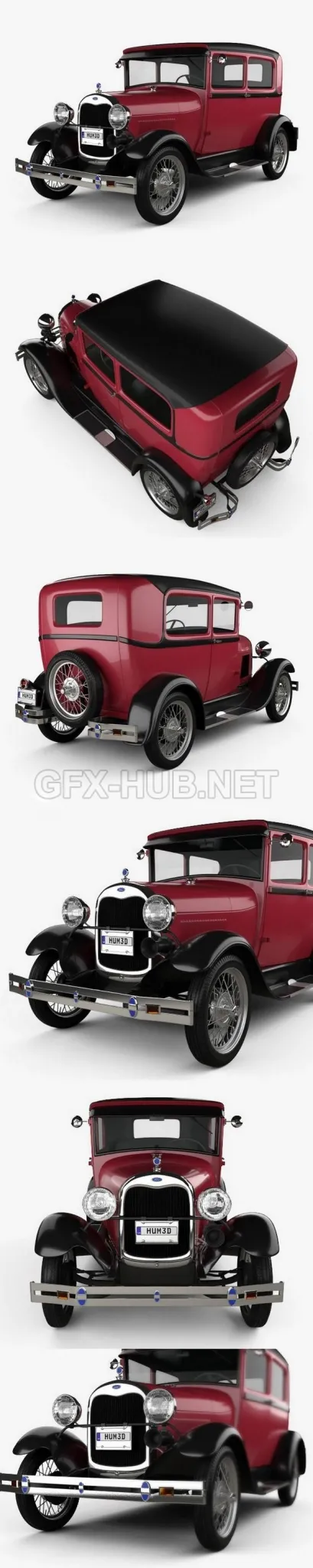 CAR – Ford Model A Tudor 1929  3D Model