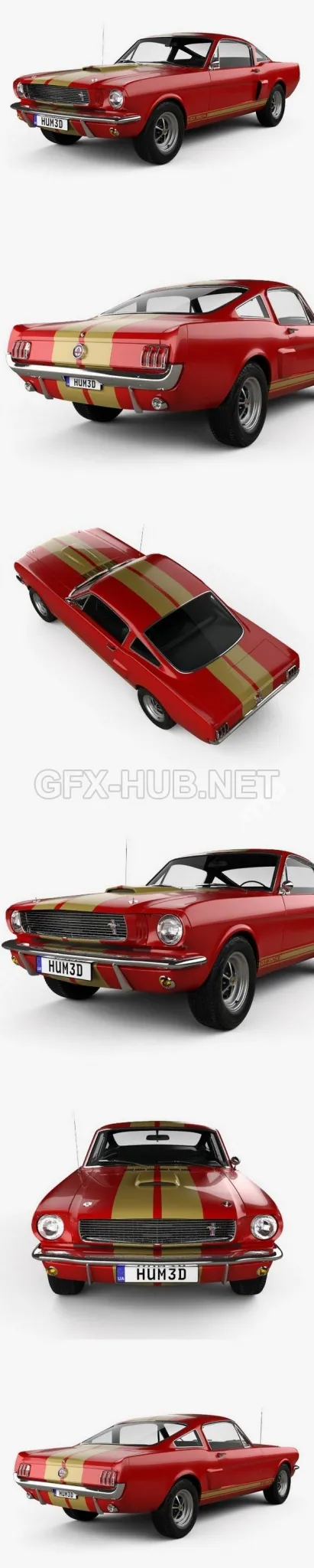 CAR – Ford Mustang 350GT 1969  3D Model