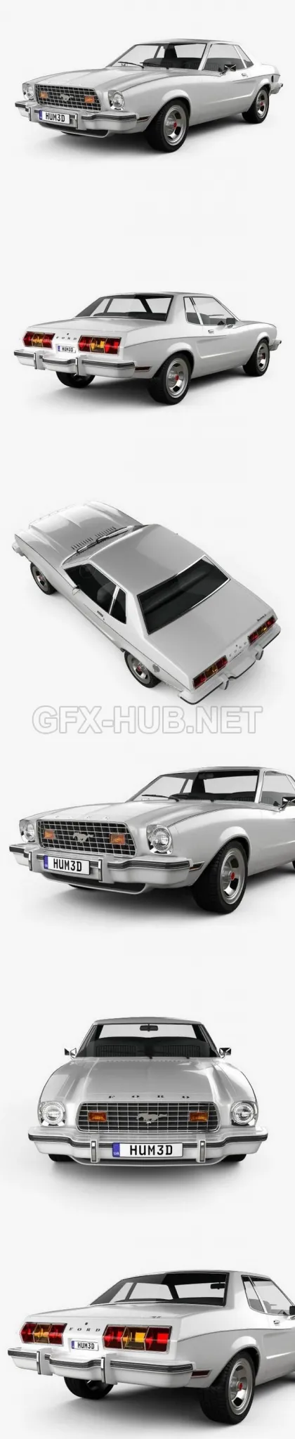 CAR – Ford Mustang coupe 1974  3D Model