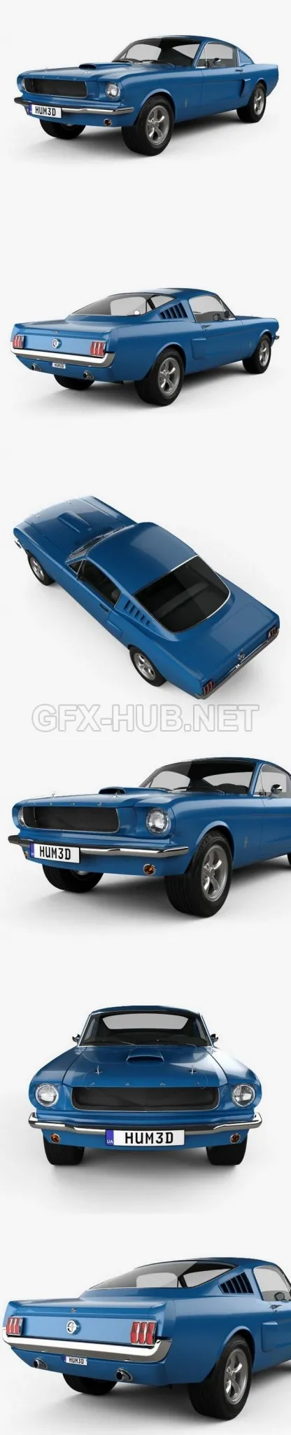 CAR – Ford Mustang Fastback 1965  3D Model