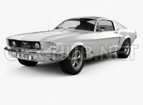CAR – Ford Mustang GT 1967 car 3D Model