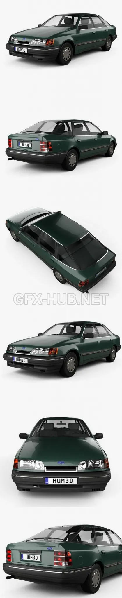 CAR – Ford Scorpio hatchback 1985  3D Model