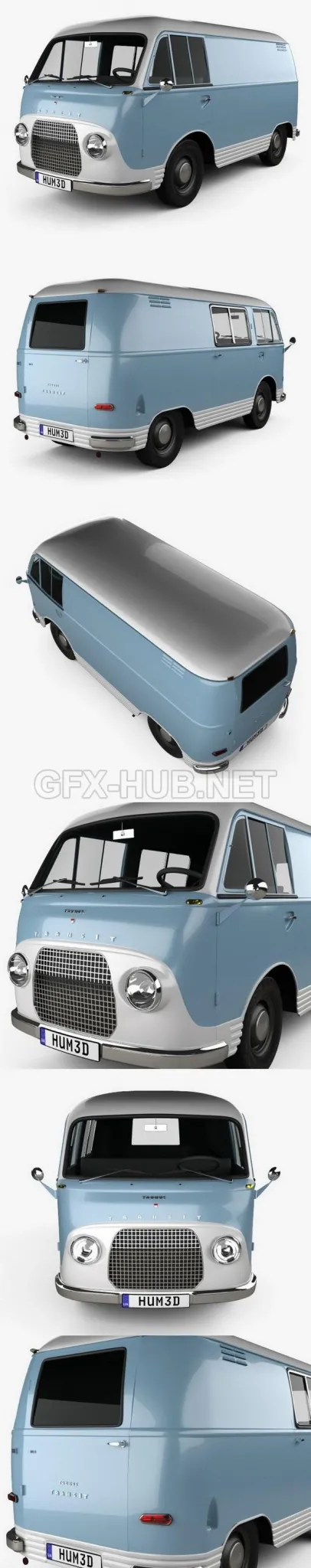 CAR – Ford Taunus Transit FK1250 1963  3D Model