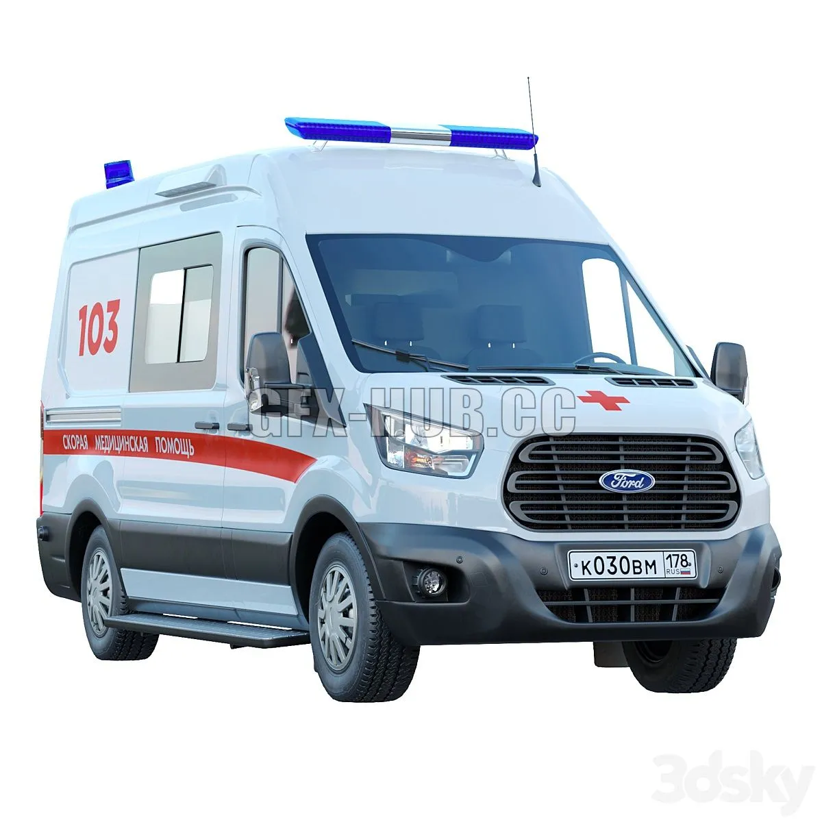 CAR – Ford Transit Emergency Medicine 3D Model