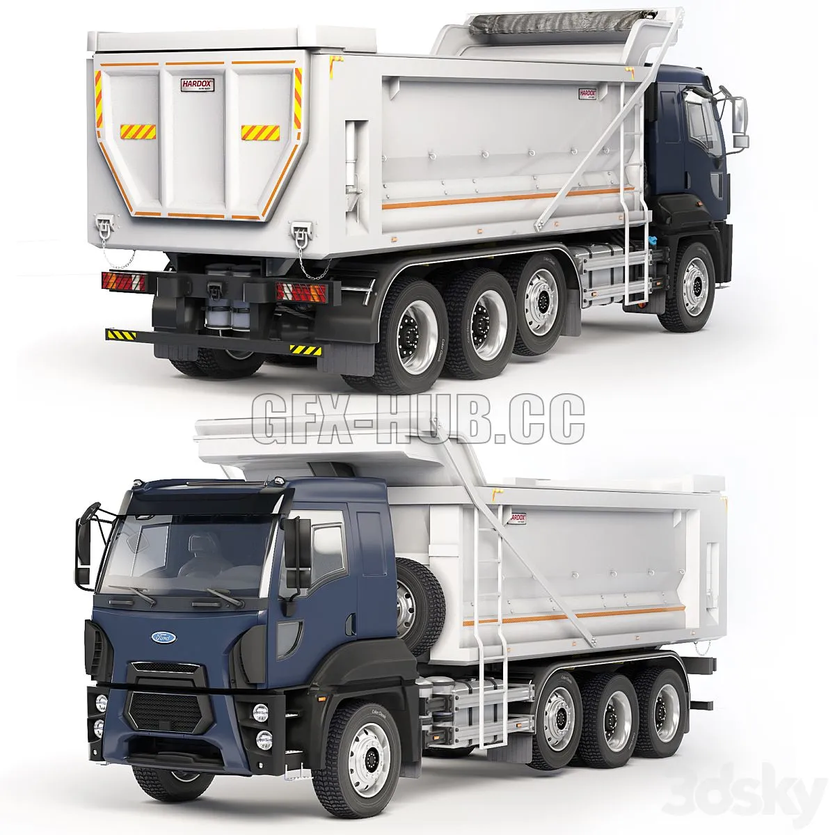 CAR – Ford Trucks 3233 SD dump truck 3D Model