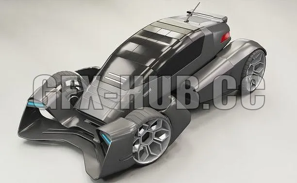 CAR – Futuristic Concept Vehicle 3D Model