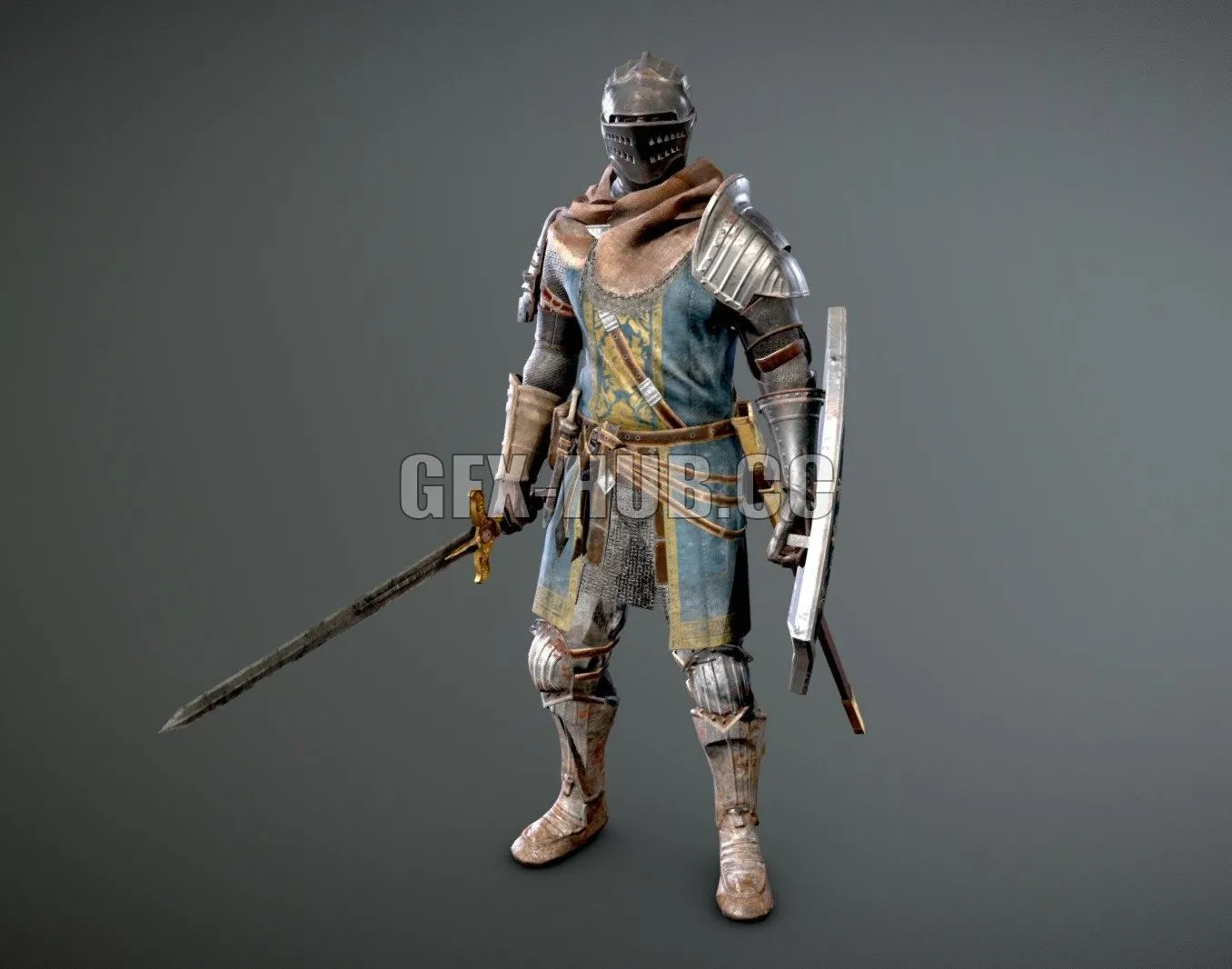 PBR Game 3D Model – Elite Knight