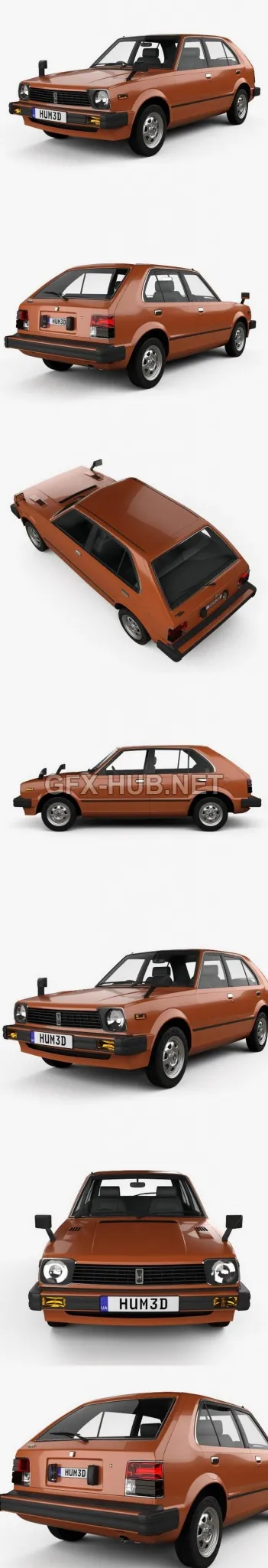 CAR – Honda Civic 1979  3D Model