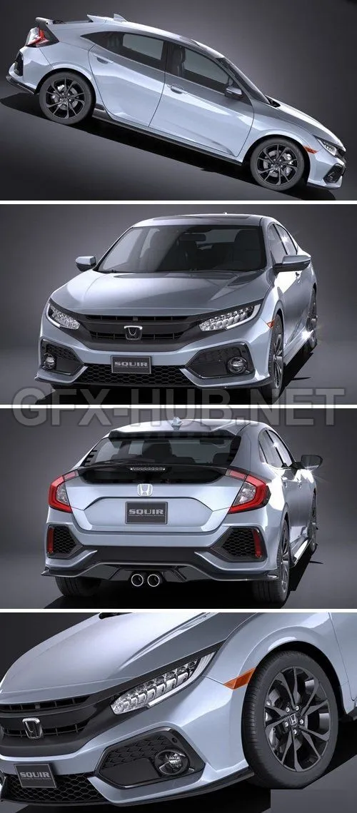 CAR – Honda Civic Hatchback 2017  3D Model