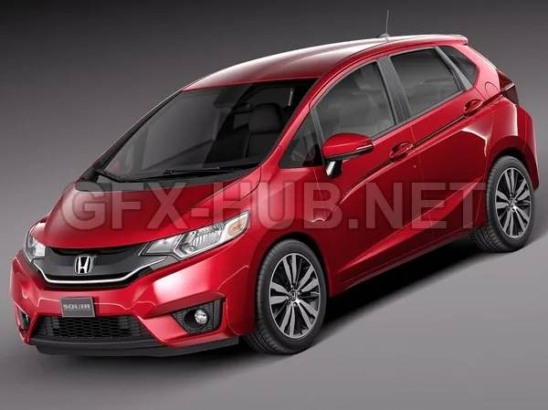CAR – Honda Fit 2015 3D Model