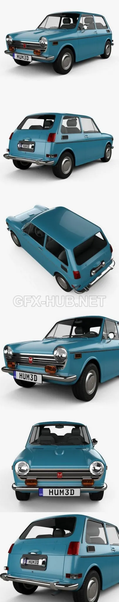 CAR – Honda N600 1970  3D Model