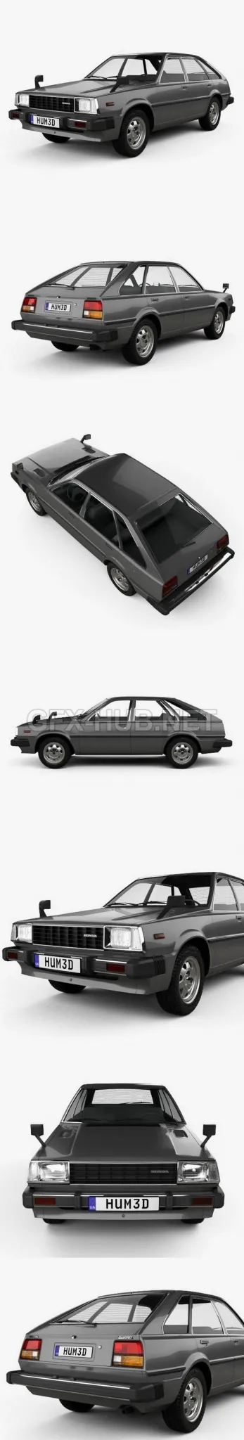 CAR – Honda Quint 1980  3D Model