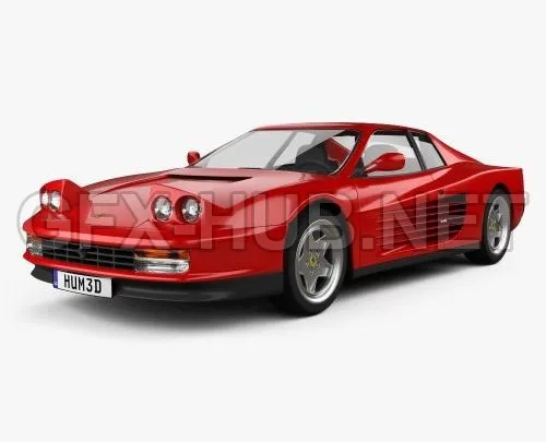 CAR – HUM3D Ferrari Testarossa 1986  3D Model