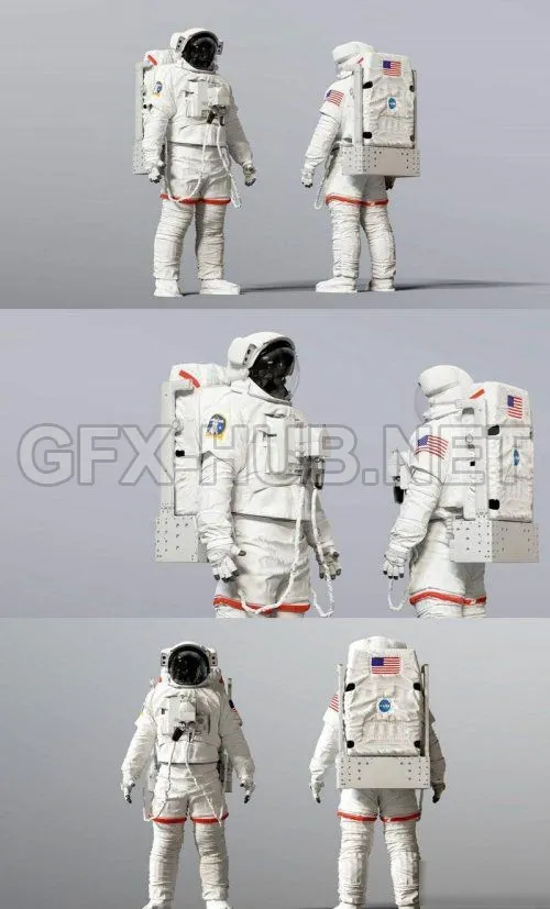 PBR Game 3D Model – EMU NASA Space Suit