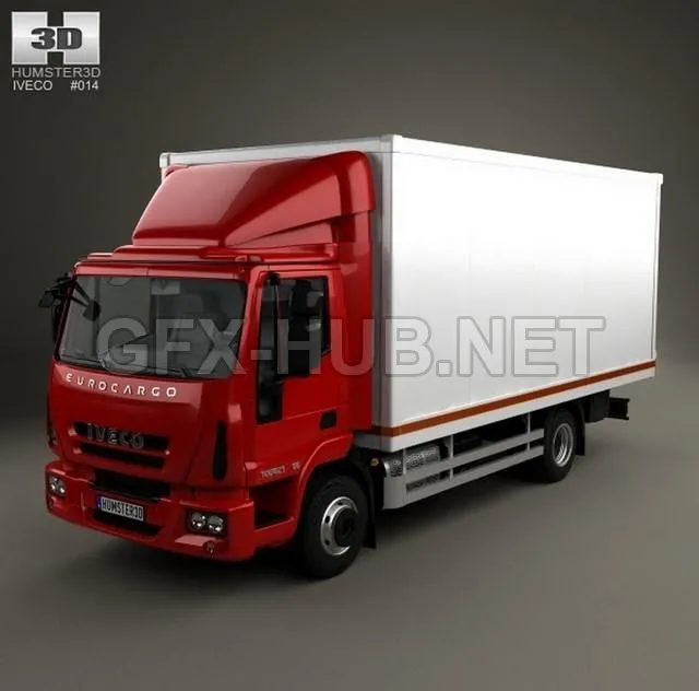 CAR – Iveco EuroCargo Box Truck 2013 3D Model