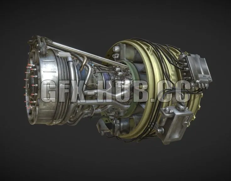 PBR Game 3D Model – Engine CFM56-7B